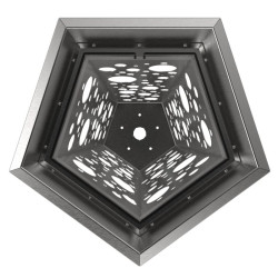 Poubelle de ville Polygone en inox