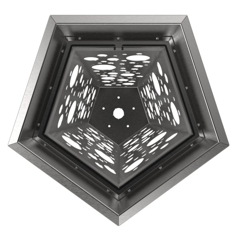 Poubelle en inox Polygone de ville