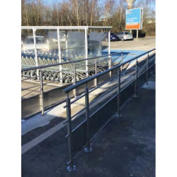 Barrière de protection de quai inox en kit