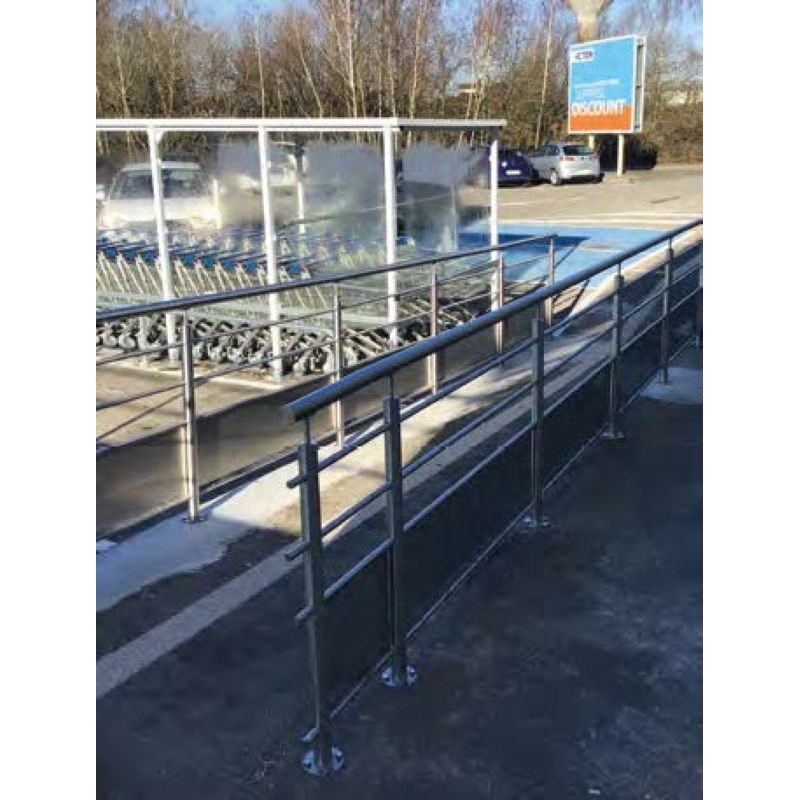 Barrière de protection de quai inox en kit