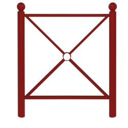Barrière urbaine Boulogne L.102 ou 157 cm - Tête boule