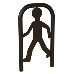 Arceau de signalisation pour passage piéton avec figurine enfant