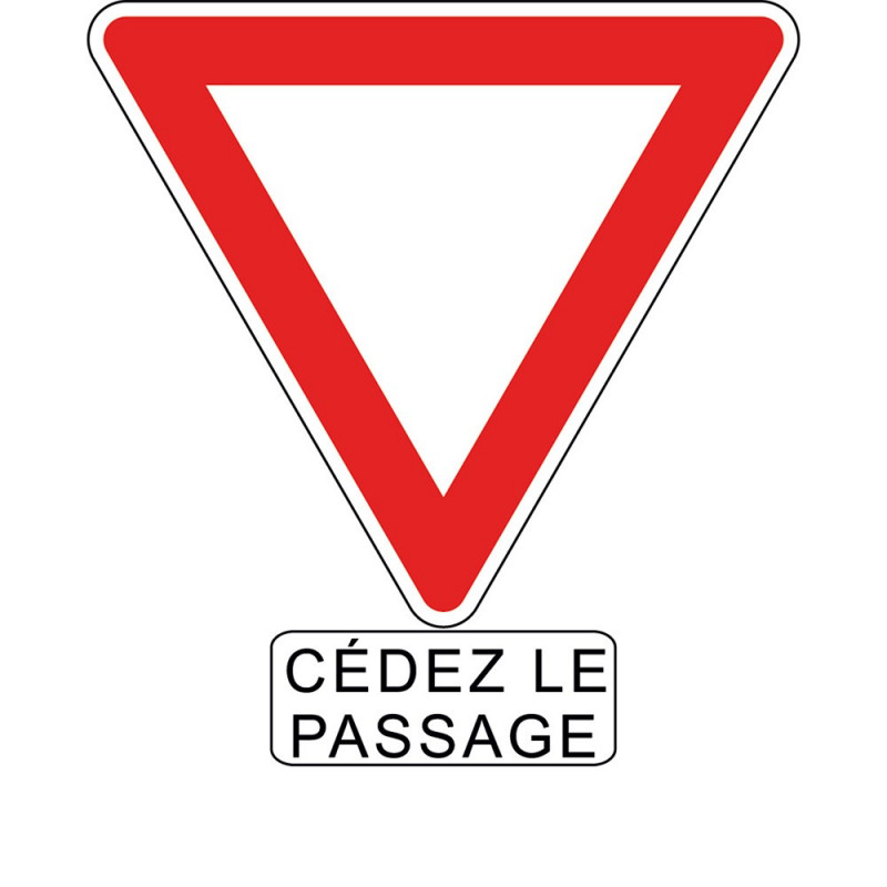 Panneau cédez le passage - AB3a+M9c