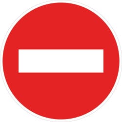 Panneau obligation de tourner à droite avant le panneau - B21-1