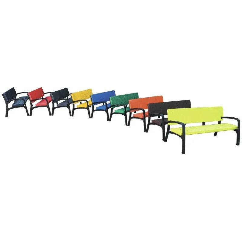 Banc de ville en plastique recyclable design Maverick - Mobilier urbain