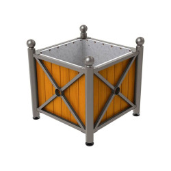 Jardinière pour palmier Procity acier et bois Province Boule