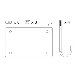 Kit pose barrière Procity Tournante L.300 cm