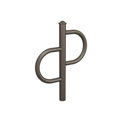 Appui vélos individuel en acier peint à sceller au sol