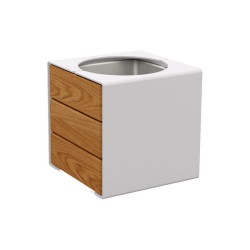 Bac à palmier KUB. acier et bois