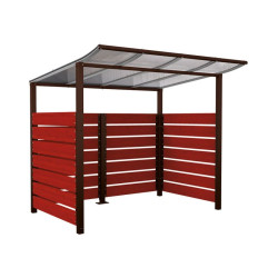 Abri vélos Modulo avec ou sans bardage stratifié compact