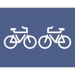 Autocollant vélo pour parking deux roues Milan