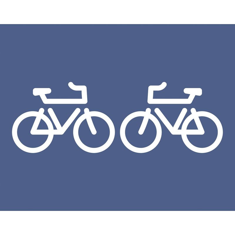 Autocollant vélo pour parking deux roues Milan