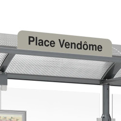 Plaque d'arrêt de bus pour abribus Venise