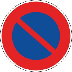 Panneau stationnement interdit - B6a1