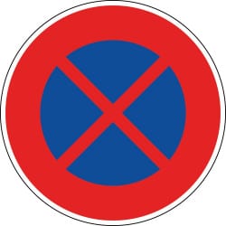 Panneau arrêt et stationnement interdit - B6d