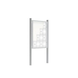 Vitrine 2000 sur poteaux Quatro