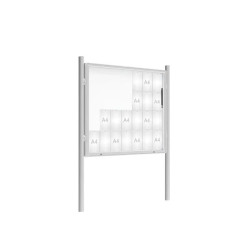 Vitrine 2000 sur poteaux D.76 mm