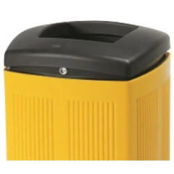Corbeille de ville Toscana en plastique recyclé 60 litres