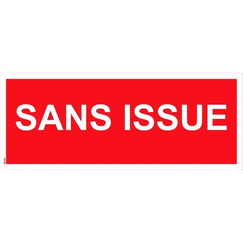 Panneau sans issue