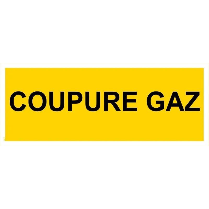 Panneau coupure gaz