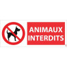 Panneau picto animaux interdits