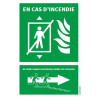 Panneau consignes de sécurité ascenseur droite