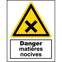Panneau danger matières nocives