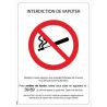 Panneau interdiction de vapoter picto et loi