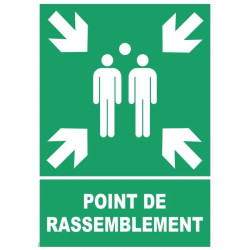 Panneau point de rassemblement avec picto