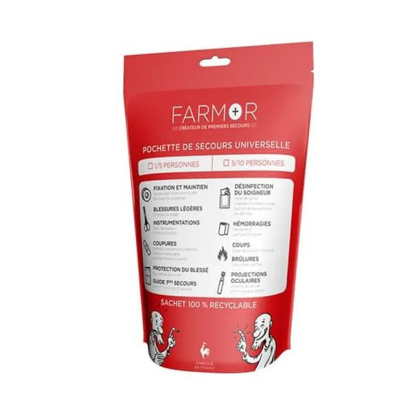 Pochette 100% recyclabe de secours 1 à 5 personnes 