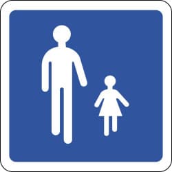 Panneau entrée d'une aire piétonne - B54