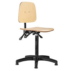 Siège technique bois avec mécanisme de fauteuil asynchrone