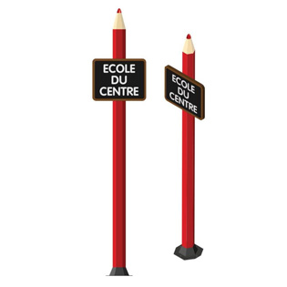 Totem de signalisation école