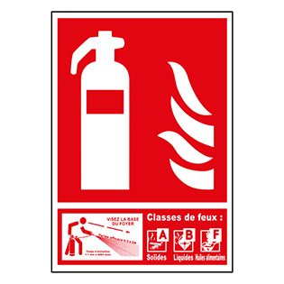 Panneau extincteur