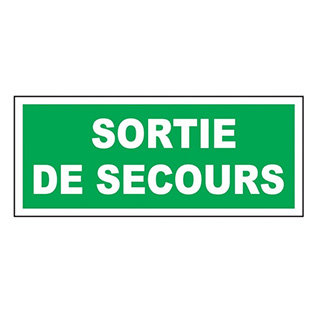 Panneau évacuation