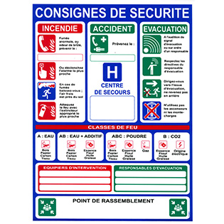 Panneau consigne