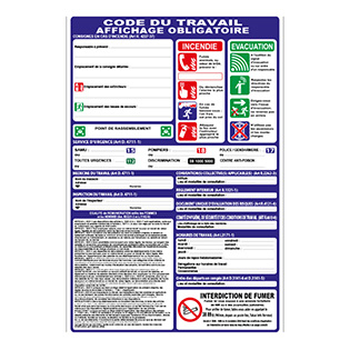 Panneau code du travail