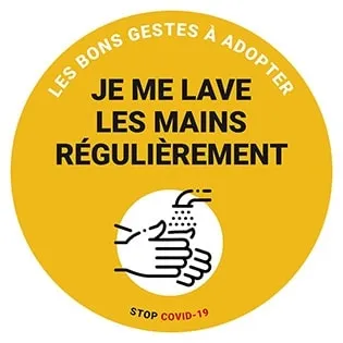 Signalétique distanciation physique