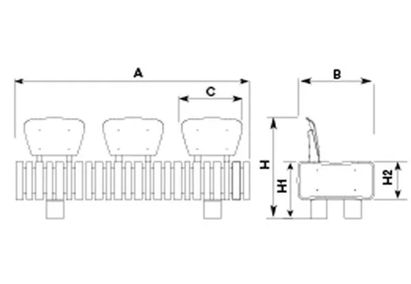 Dimensions banc de ville Benito