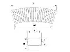 Dimensions banc de ville Benito