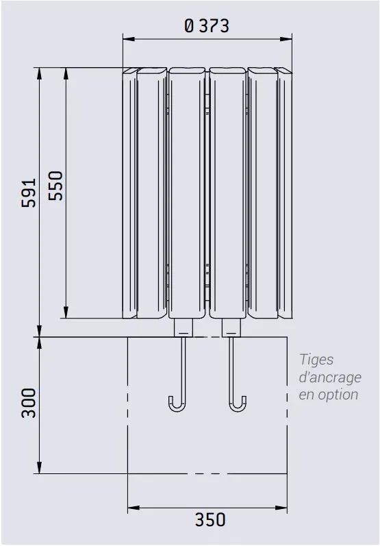 Vue éclatée corbeille colorée pour enfant