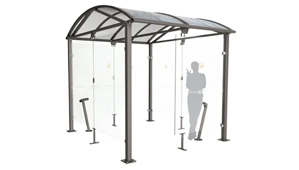 Assis-debout pour abri fumeur