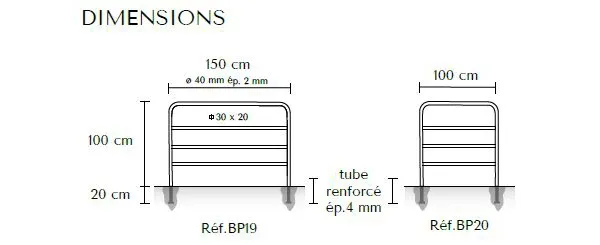 Dimensions barrière Serem Odéon