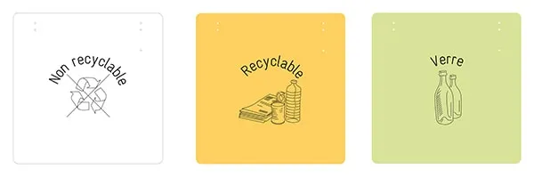 choix des couvercles de tri selectif