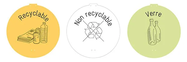 choix des couvercles de tri selectif