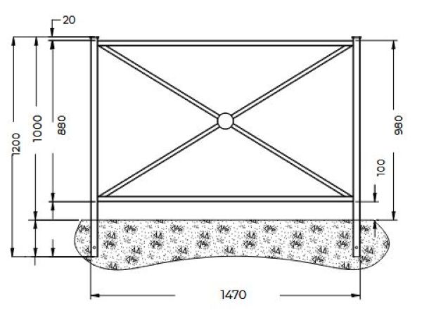 Dimensions barrière de ville Milan