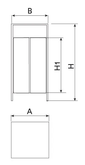 Dimensions poubelle collectivités Benito Gavarres
