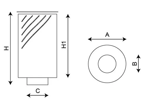 Dimensions corbeille de ville Benito
