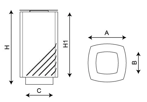 Dimensions corbeille de ville Benito