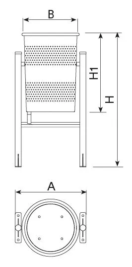 Dimensions poubelle d'extérieur Benito Circular